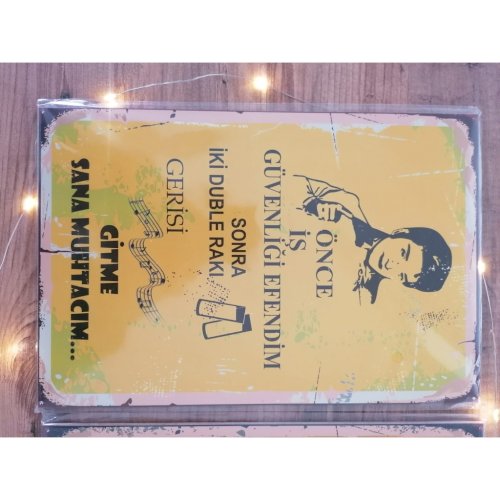 5'li Set Retro Işıklı Tablo